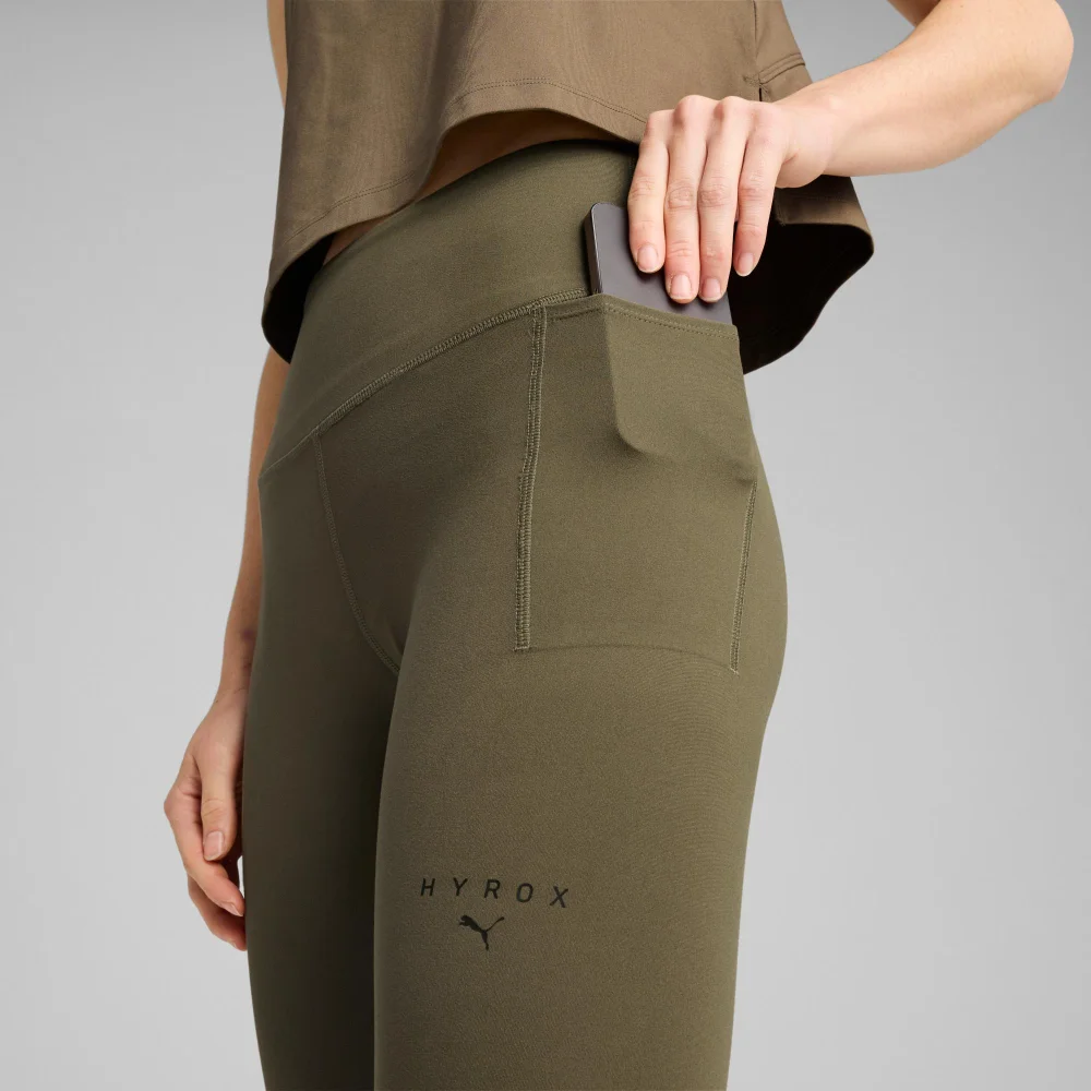 Womens PUMA x HYROX Cloudspun Full Tight - Green - S Image 1