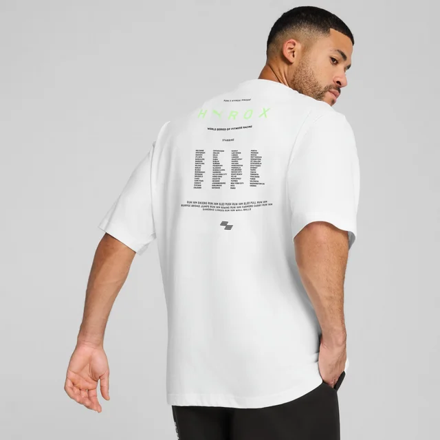 Mens PUMA x HYROX M Oversize Tee - White