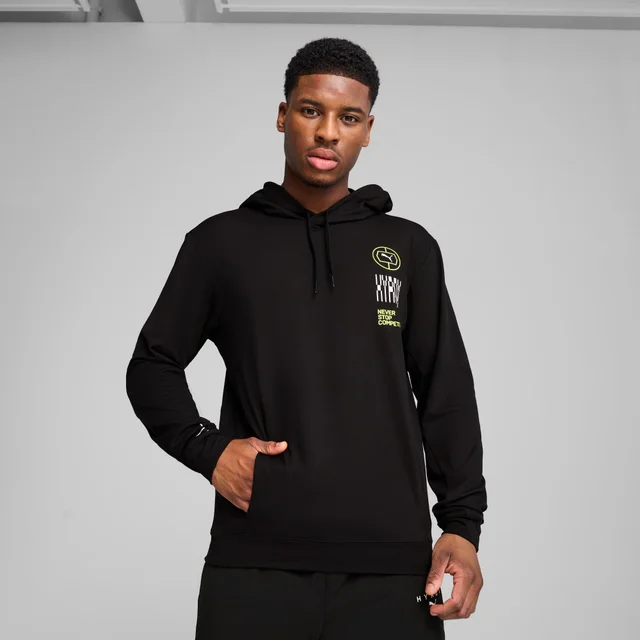 Mens PUMA x HYROX Cloudspun Hoodie - Black
