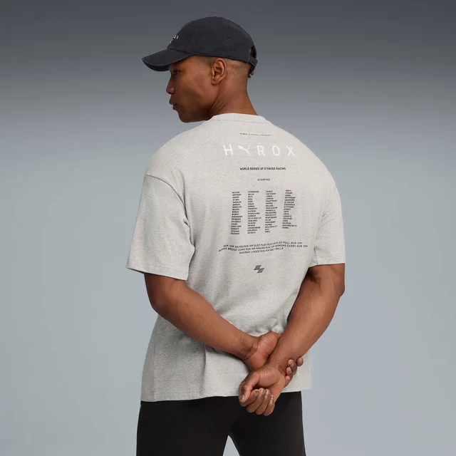 Mens PUMA x HYROX LIFESTYLE TEE - Grey
