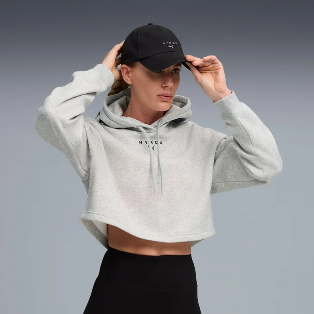 Womens PUMA x HYROX HEAVYWEIGHT HOODIE - Grey