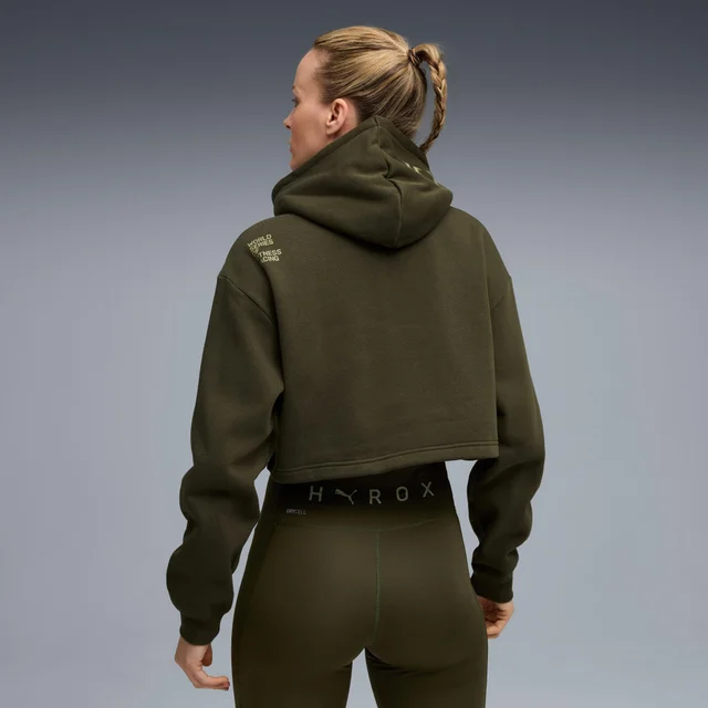 Womens PUMA x HYROX HEAVYWEIGHT HOODIE - Green